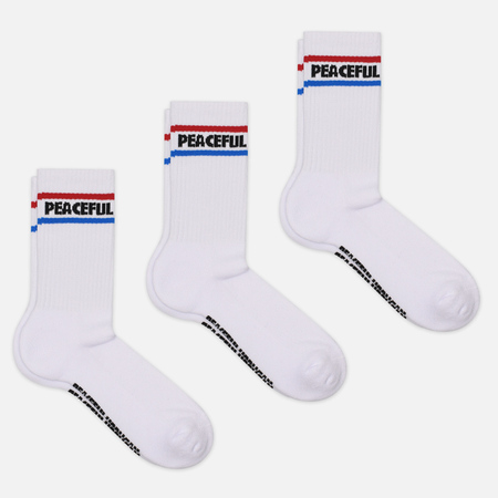  Комплект носков Peaceful Hooligan Tube 3-Pack, цвет белый, размер 40-46 EU
