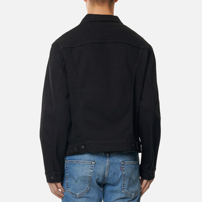 Мужская джинсовая куртка Levi's, цвет чёрный, размер XXL 72334-0403 Trucker - фото 4