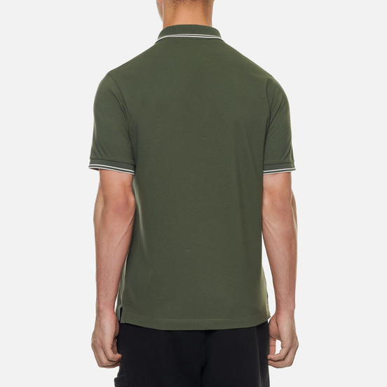 Мужское поло Stone Island Patch Program Slim Fit Moss