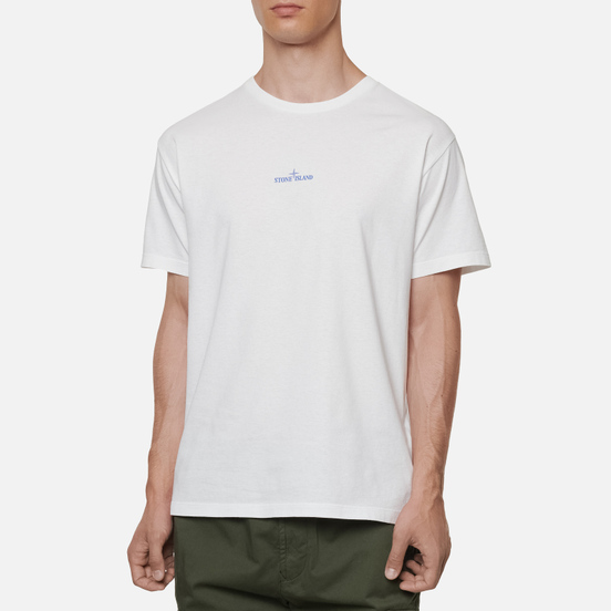 Мужская футболка Stone Island Paint Stroke 2 White