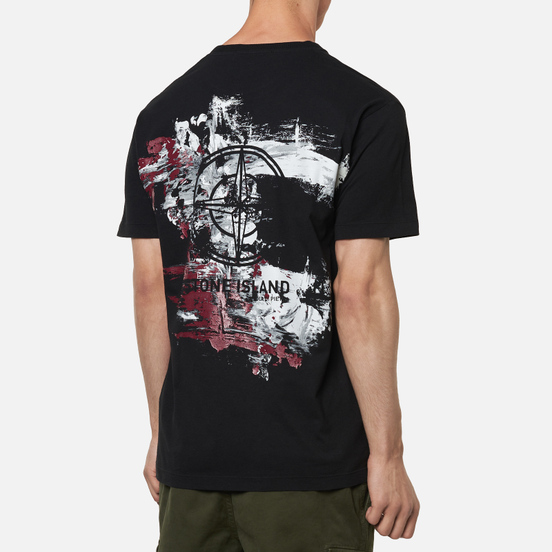 Мужская футболка Stone Island Paint Stroke 2 Black