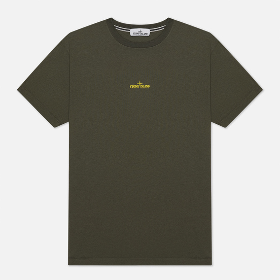 Мужская футболка Stone Island Paint Stroke 2 Moss