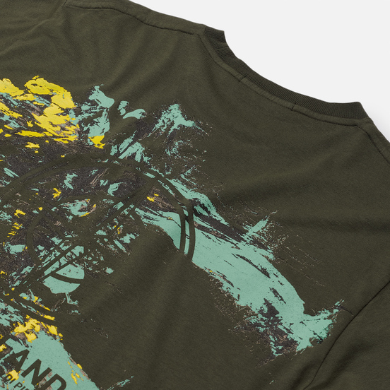 Мужская футболка Stone Island Paint Stroke 2 Moss
