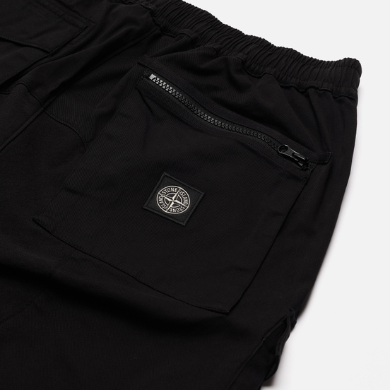 Мужские брюки Stone Island Cargo Stretch Cotton Gabardine Black