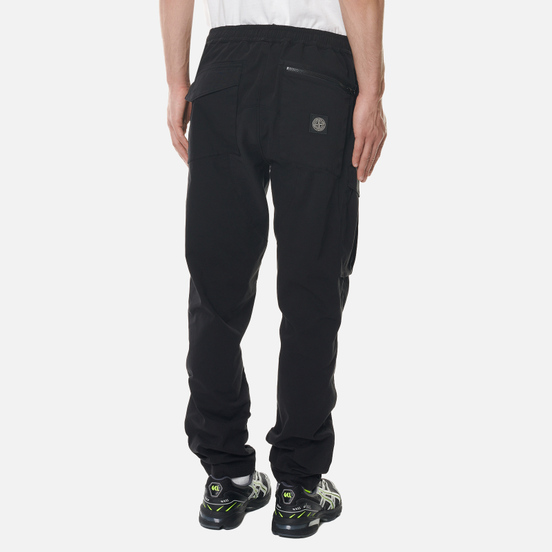 Мужские брюки Stone Island Cargo Stretch Cotton Gabardine Black