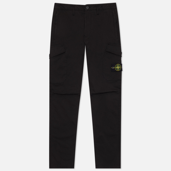 Мужские брюки Stone Island Cargo Stretch Gabardine Regular Tapered Fit Black