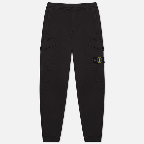 Мужские брюки Stone Island Cargo Jogging Regular Tapered Fit Black