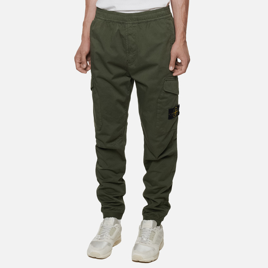Мужские брюки Stone Island Cargo Jogging Regular Tapered Fit Moss