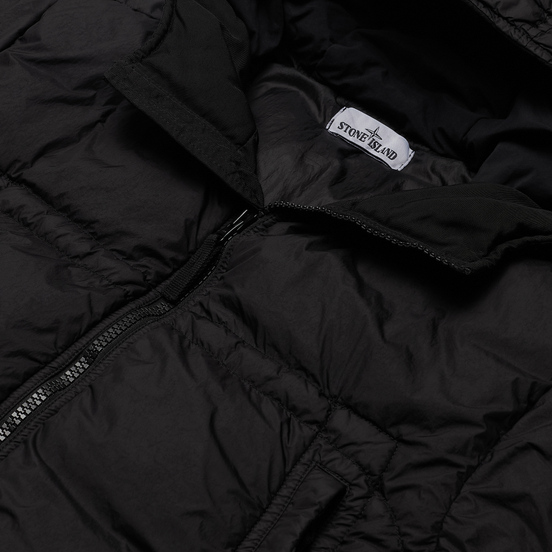 Мужской пуховик Stone Island Crinkle Reps Garment Dyed Black