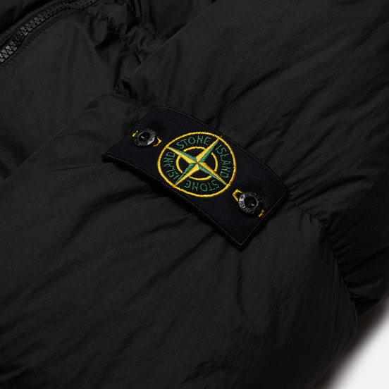 Мужской пуховик Stone Island Crinkle Reps Garment Dyed Black