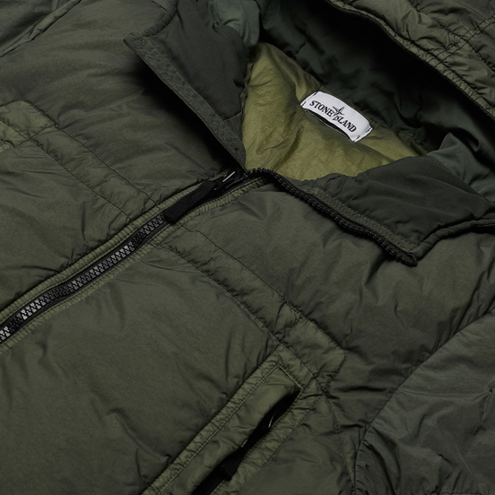 Мужской пуховик Stone Island Crinkle Reps Garment Dyed Moss