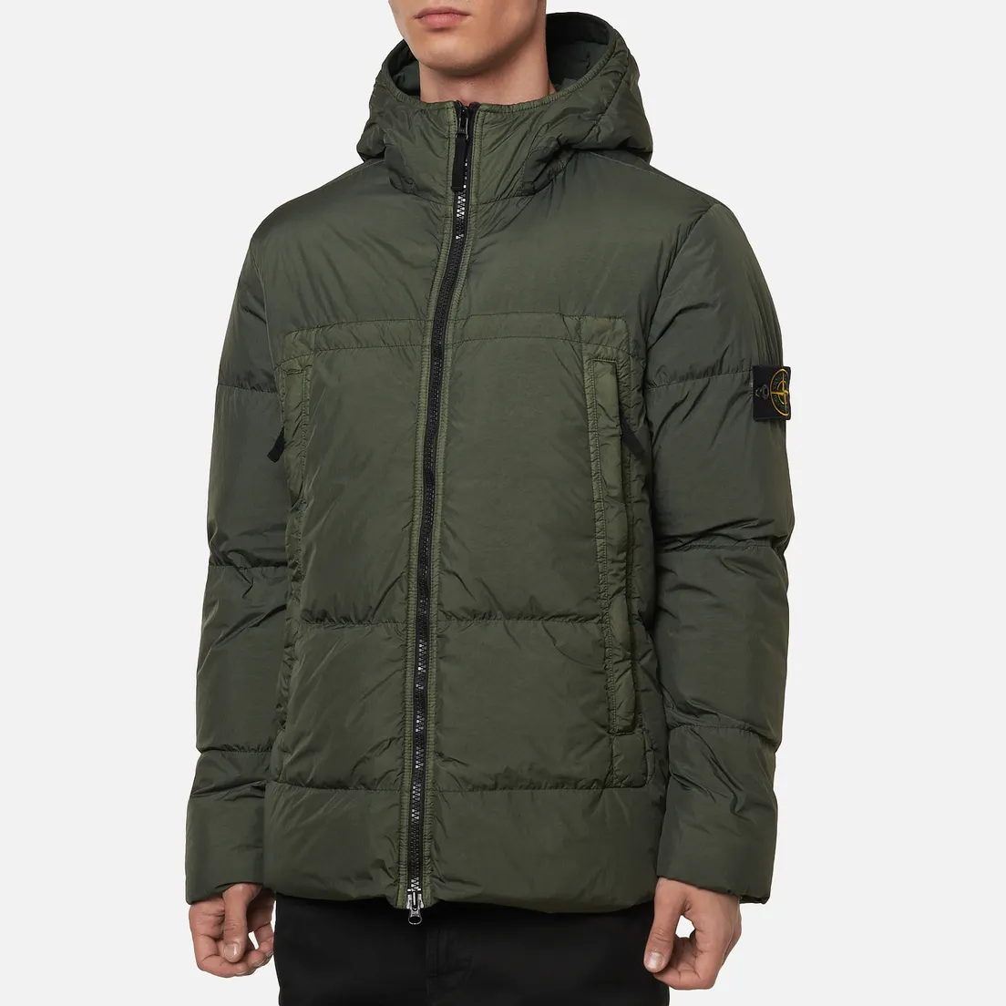 Stone Island Мужской пуховик Crinkle Reps Garment Dyed