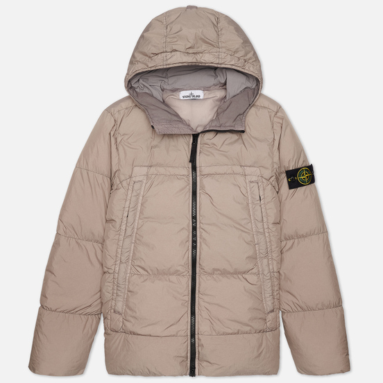 Мужской пуховик Stone Island Crinkle Reps Garment Dyed Fango