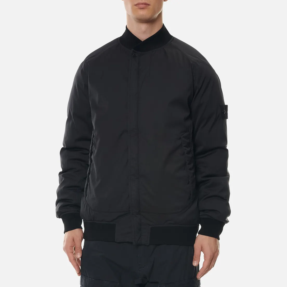 Stone Island Мужская куртка бомбер Ghost Piece Stretch Wool Nylon-TC Down