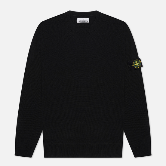 Мужской свитер Stone Island Classic Crew Neck Wool Black
