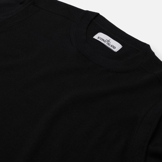 Мужской свитер Stone Island Classic Crew Neck Wool Black