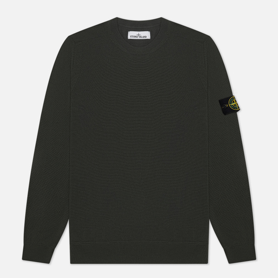Мужской свитер Stone Island Classic Crew Neck Wool Moss