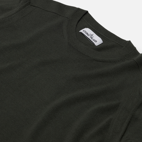Мужской свитер Stone Island Classic Crew Neck Wool Moss