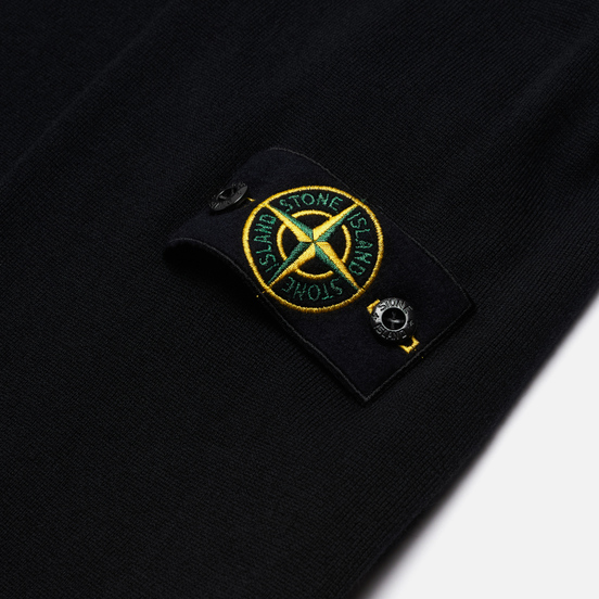 Мужской свитер Stone Island Classic V-Neck Wool Black