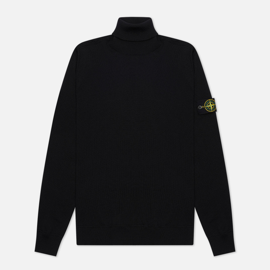 Мужская водолазка Stone Island Turtle Neck Wool Slim Fit Black