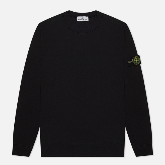 Мужская толстовка Stone Island Crew Neck Cotton Fleece Black