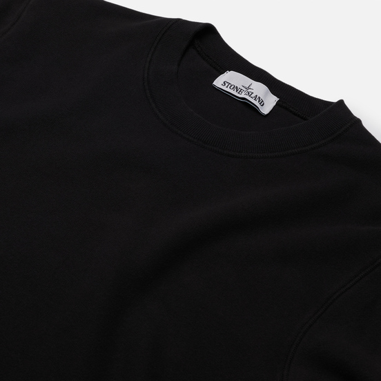 Мужская толстовка Stone Island Crew Neck Cotton Fleece Black