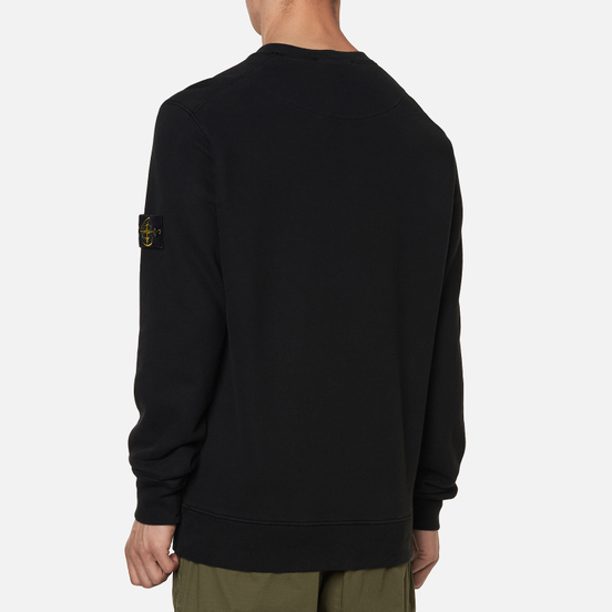 Мужская толстовка Stone Island Crew Neck Cotton Fleece Black