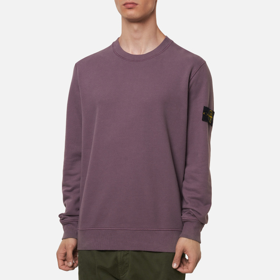Мужская толстовка Stone Island Crew Neck Cotton Fleece Magenta