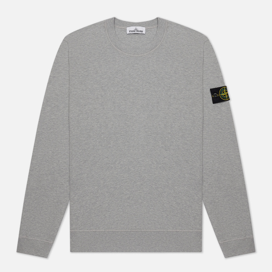 Мужская толстовка Stone Island Crew Neck Cotton Fleece Dust Grey Melange