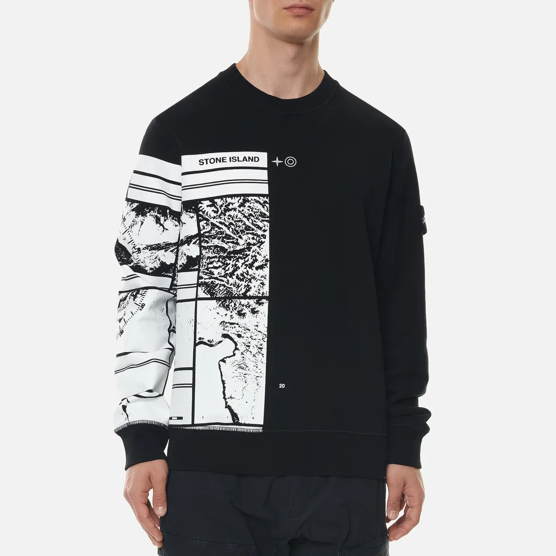 Stone Island Мужская толстовка Mural Part 3 Crew Neck
