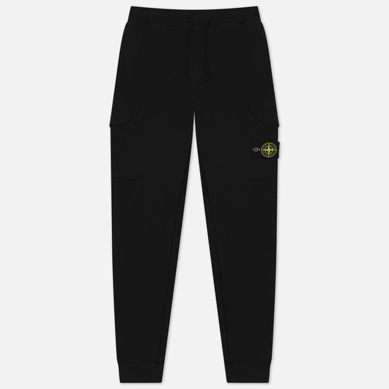 Мужские брюки Stone Island Regular Fit Brushed Cotton Fleece Black