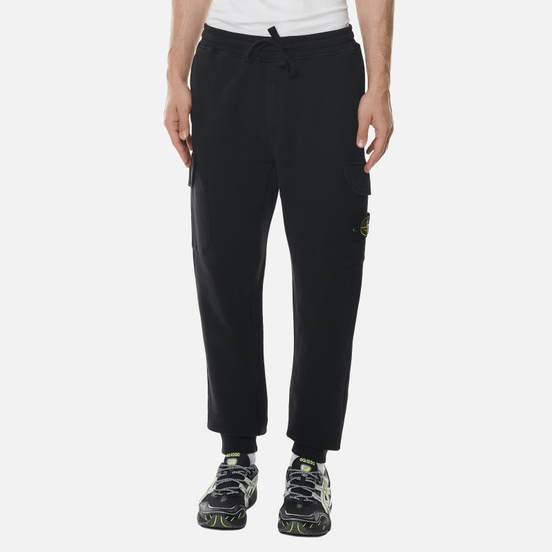 Мужские брюки Stone Island Regular Fit Brushed Cotton Fleece Black