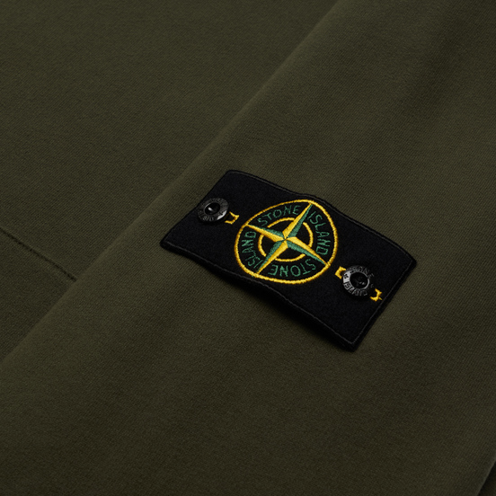 Мужская толстовка Stone Island Hooded Brushed Cotton Fleece Moss