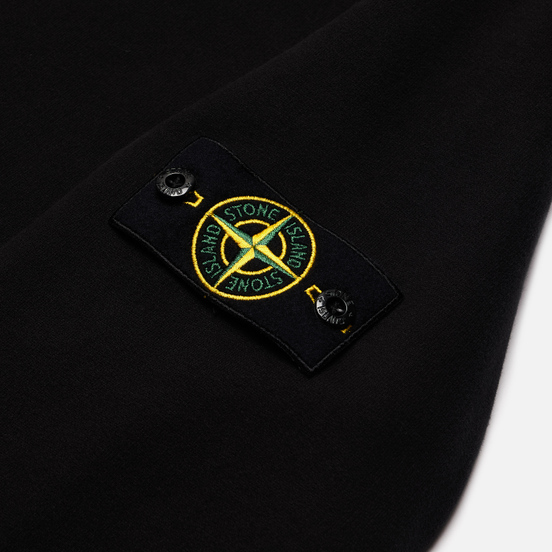 Мужская толстовка Stone Island Hooded Full Zip Brushed Cotton Fleece Black