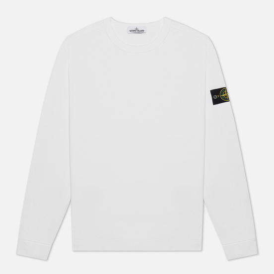 Мужская толстовка Stone Island Classic Crew Neck Heavyweight Cotton White