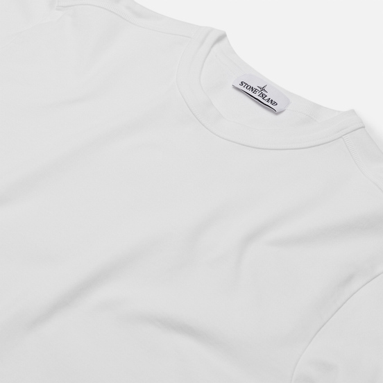 Мужская толстовка Stone Island Classic Crew Neck Heavyweight Cotton White