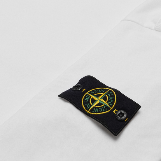 Мужская толстовка Stone Island Classic Crew Neck Heavyweight Cotton White