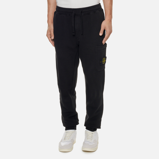 Мужские брюки Stone Island Cargo Cotton Fleece Slim Fit Black