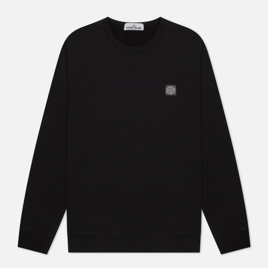 Мужская толстовка Stone Island Compass Patch Logo Crew Neck Black