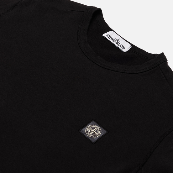 Мужская толстовка Stone Island Compass Patch Logo Crew Neck Black