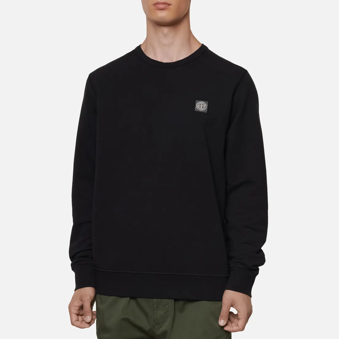 Stone Island Мужская толстовка Compass Patch Logo Crew Neck