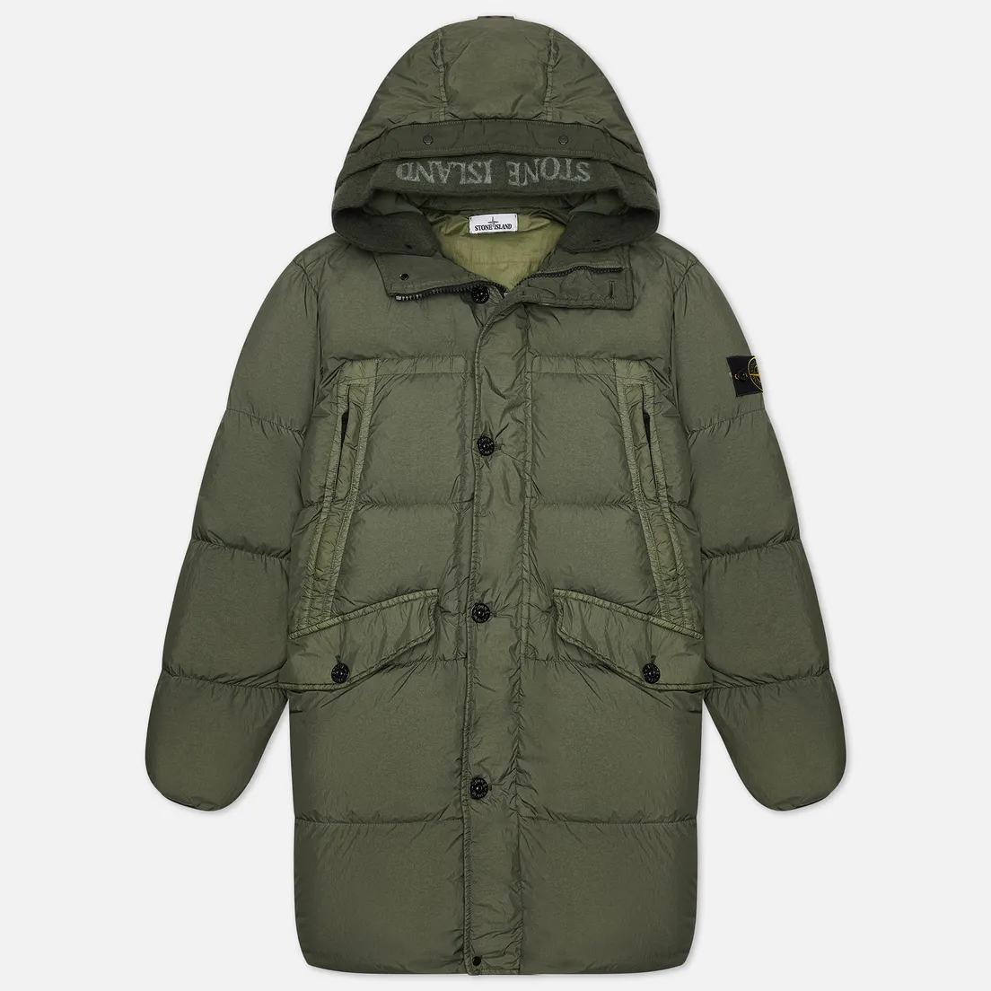 Stone Island Мужская куртка парка Garment Dyed Crinkle Reps Lightweight Nylon Down