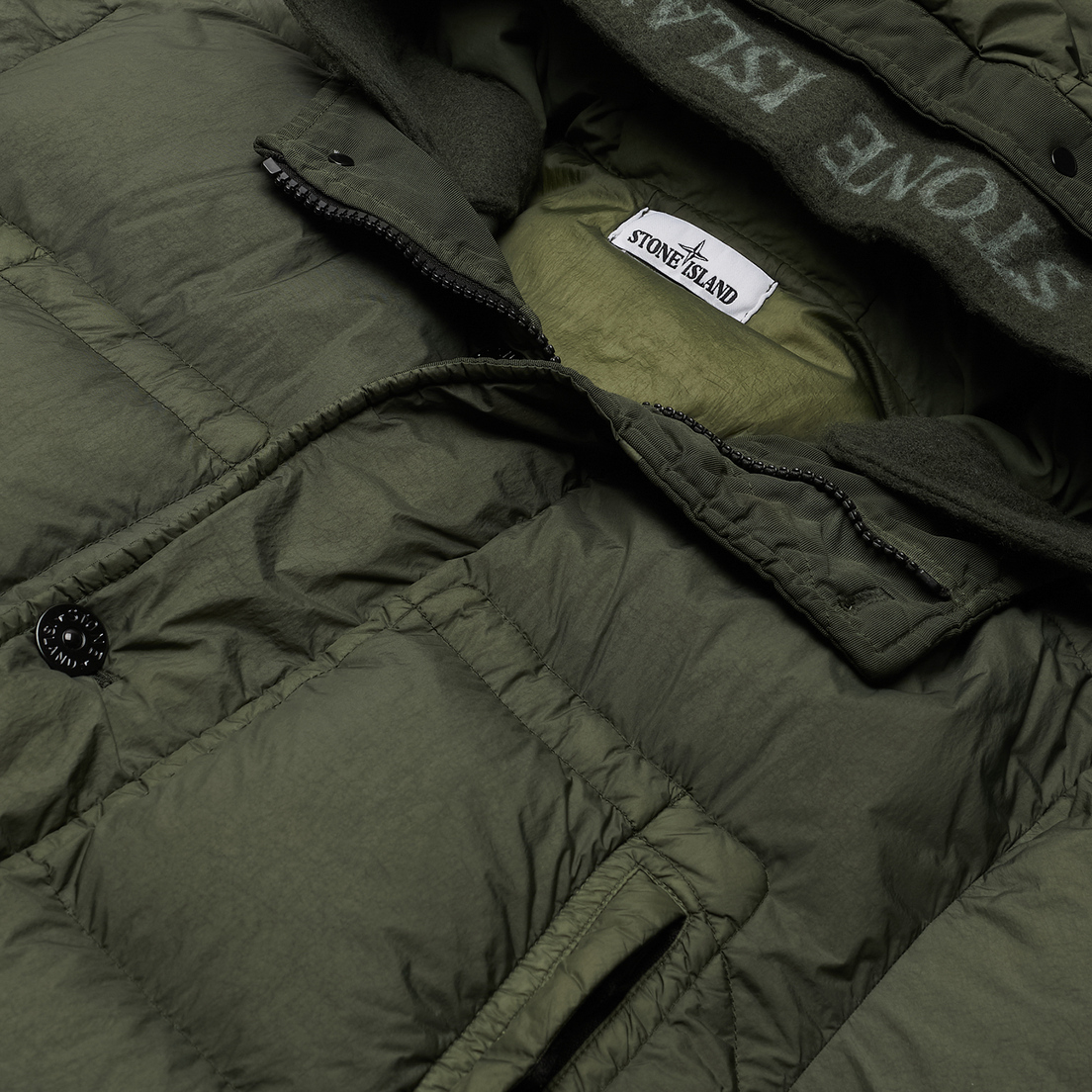 Stone Island Мужская куртка парка Garment Dyed Crinkle Reps Lightweight Nylon Down