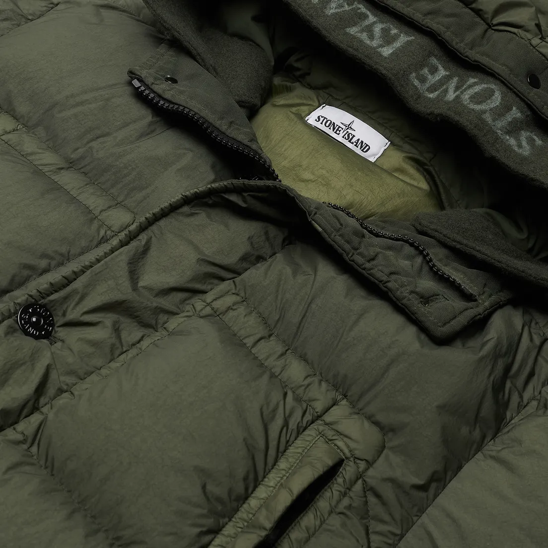 Stone Island Мужская куртка парка Garment Dyed Crinkle Reps Lightweight Nylon Down