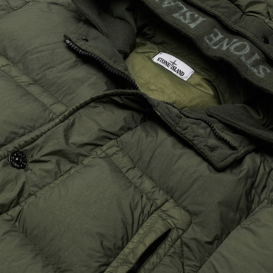 Мужская куртка парка Stone Island Garment Dyed Crinkle Reps Lightweight Nylon Down Moss