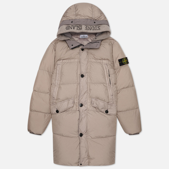 Мужская куртка парка Stone Island Garment Dyed Crinkle Reps Lightweight Nylon Down Fango
