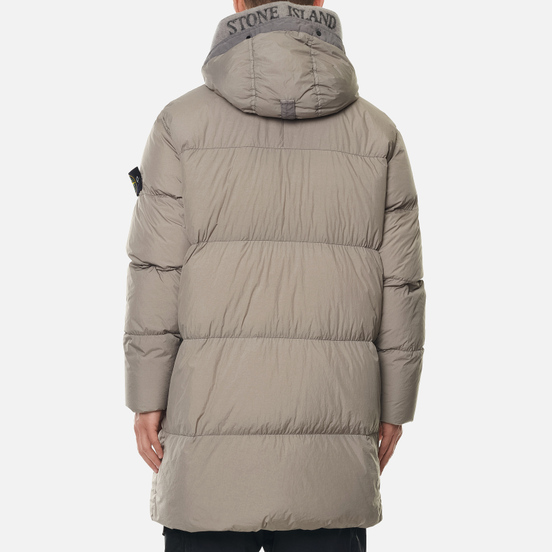 Мужская куртка парка Stone Island Garment Dyed Crinkle Reps Lightweight Nylon Down Fango