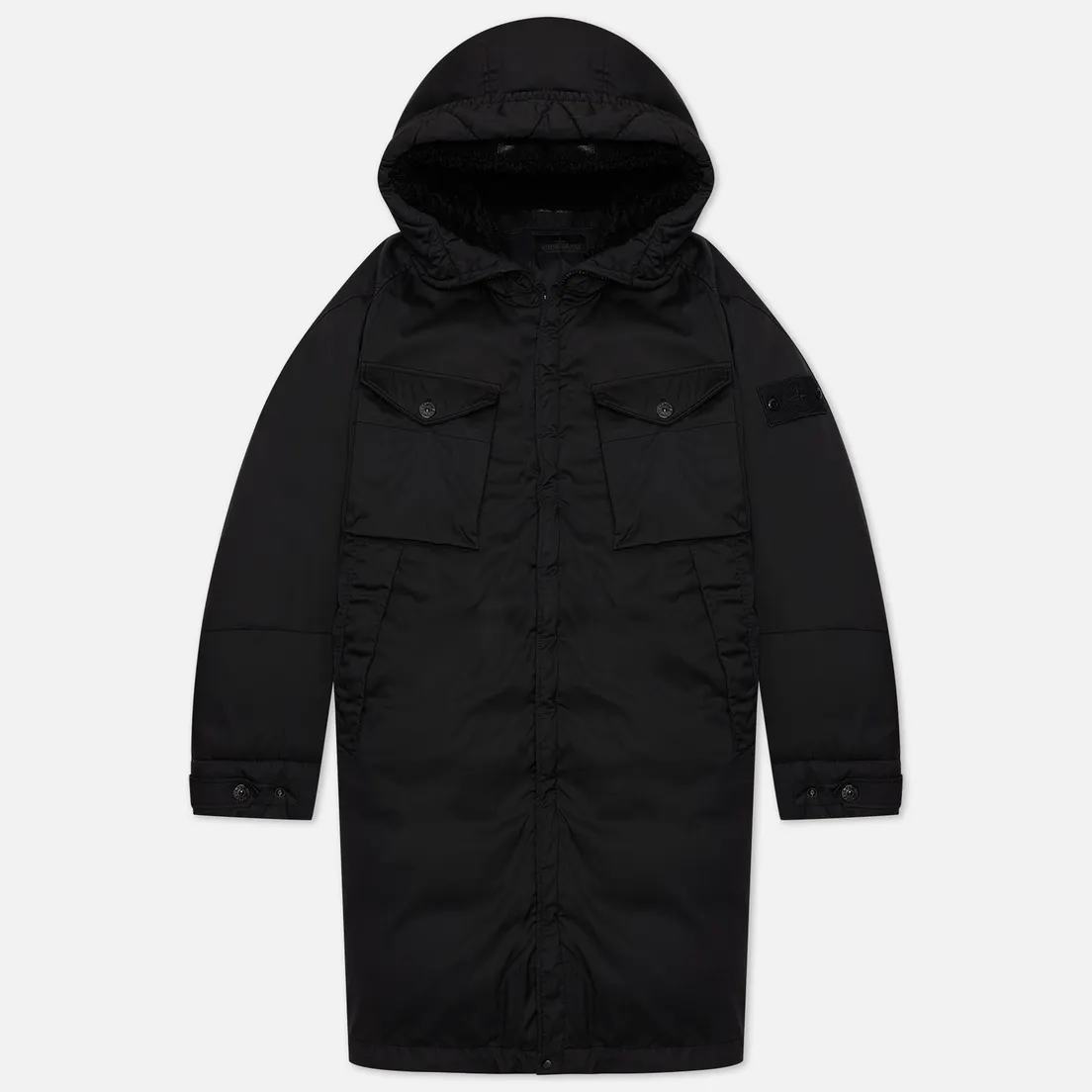 Stone Island Мужская куртка парка Ghost Piece Stretch Wool Nylon-TC Down
