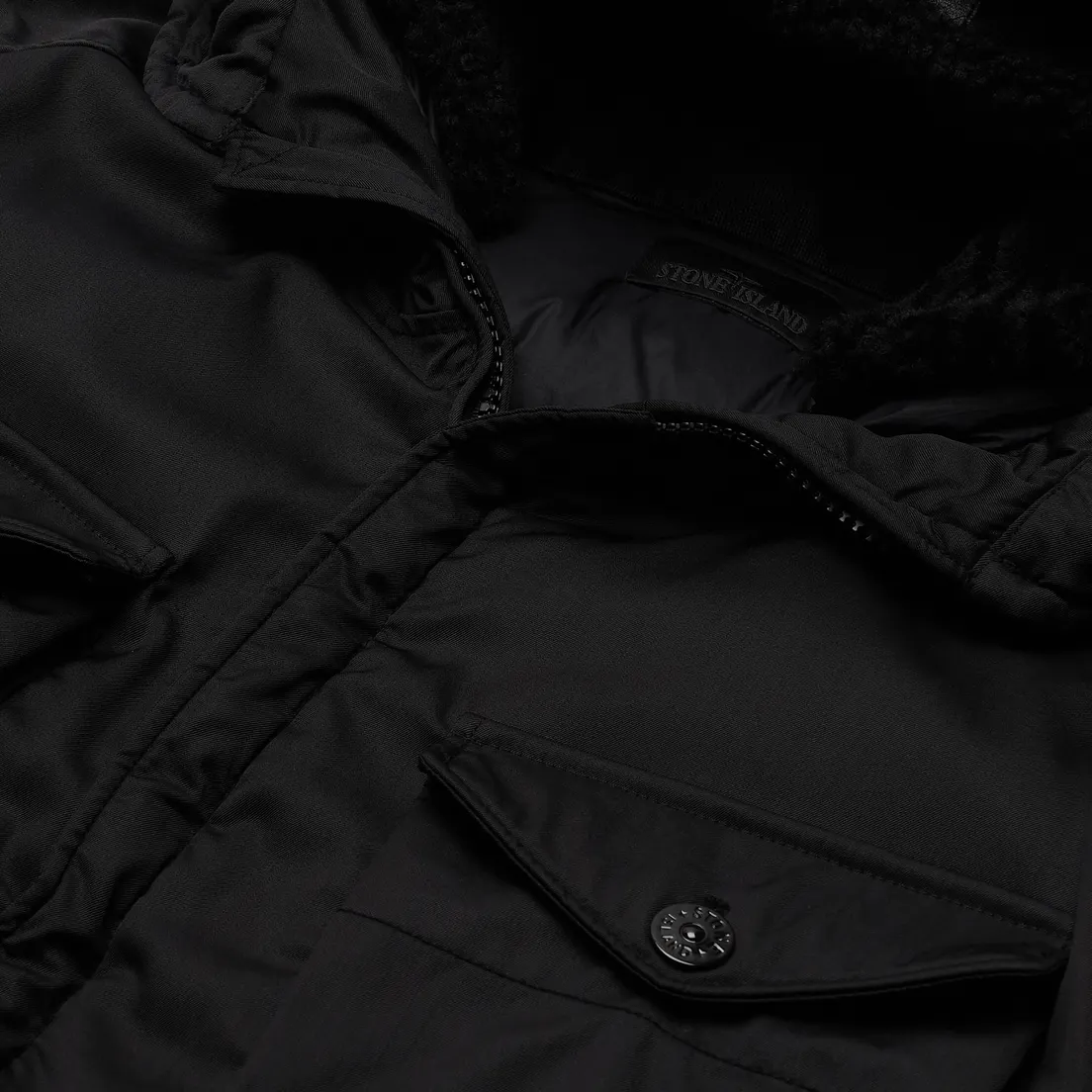 Stone Island Мужская куртка парка Ghost Piece Stretch Wool Nylon-TC Down