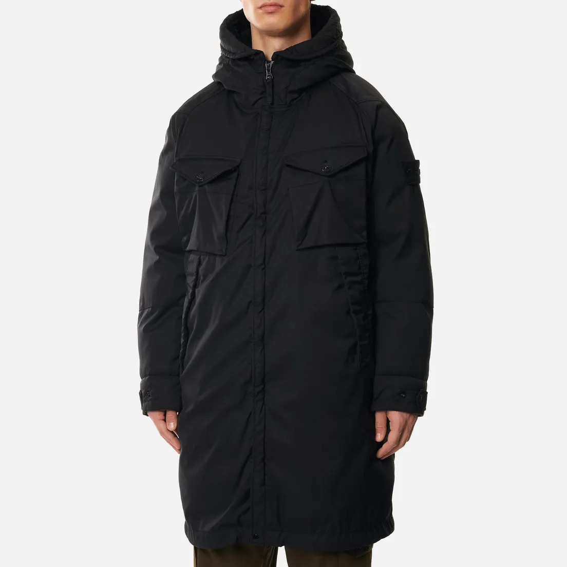 Stone Island Мужская куртка парка Ghost Piece Stretch Wool Nylon-TC Down